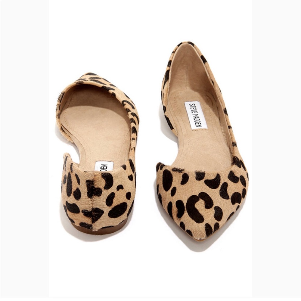 Steve Madden Leopard Pony Fur Flats